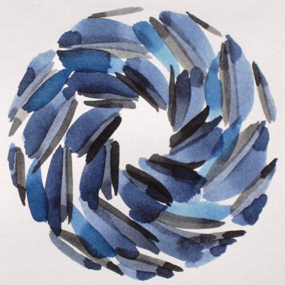 Gravitational painting by Caroline Banks