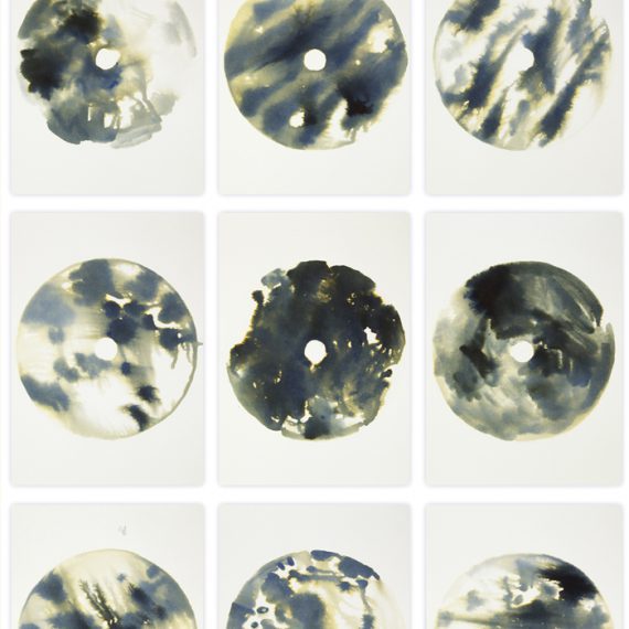 Nine Large Bi painting by Caroline Banks