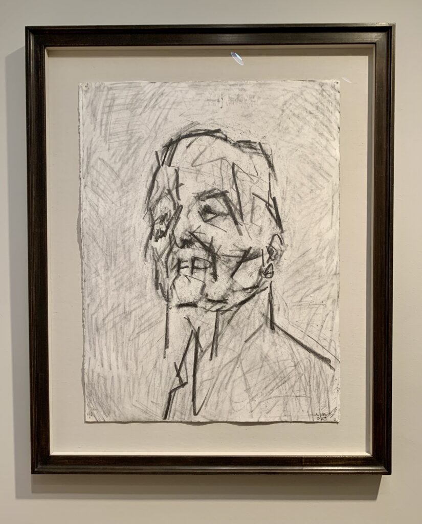 Frank Auerbach self-portraits at HHH. Photo by Caroline Banks