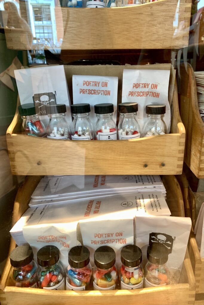 The Poetry Pharmacy, London. Photo by Caroline Banks.