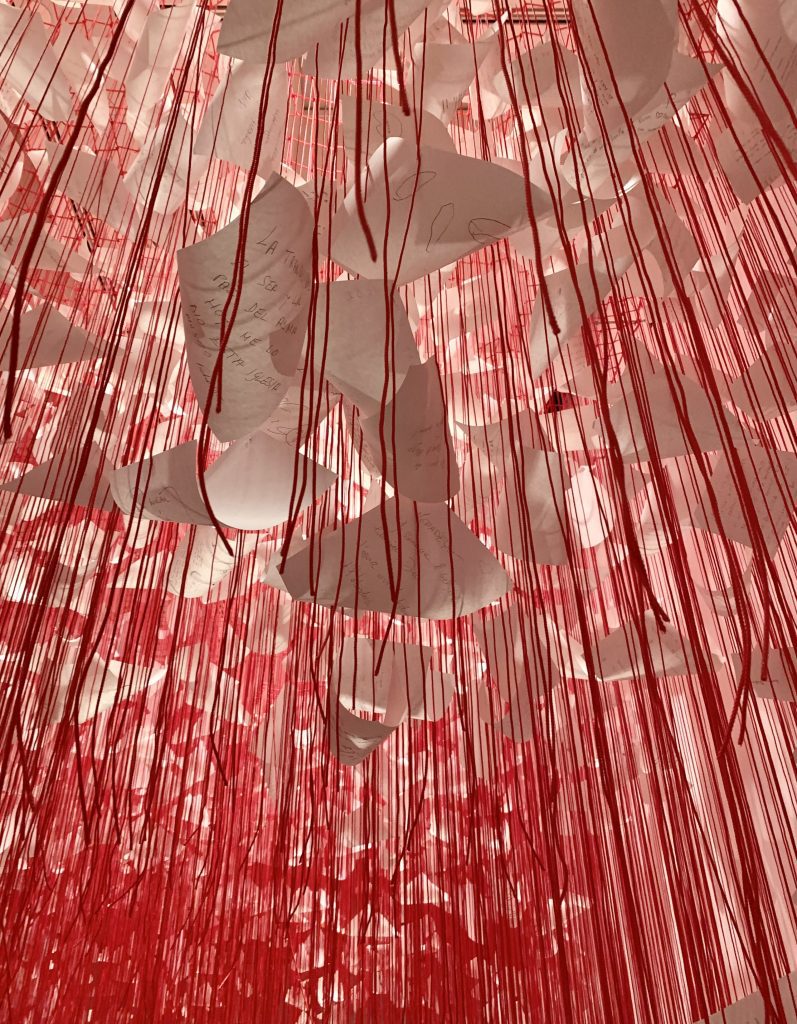 Chiharu Shiota: Threads of Life. Hayward Gallery. Photo by Caroline Banks.
