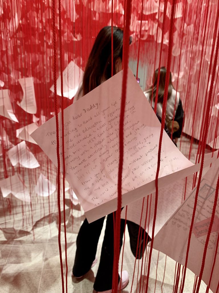 Chiharu Shiota: Threads of Life. Hayward Gallery. Photo by Caroline Banks.